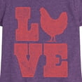 thumbnail image 3 of Instant Message - Love Chicken - Toddler & Youth Girls Short Sleeve Graphic T-Shirt, 3 of 6