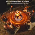 thumbnail image 5 of Towallmark Fire Pits for Garden, 35.4 Inch Smokeless Fire Pit, 304 Stainless Steel Wood Burning Fireplaces with Removable Ash Pan & Stand, Portable Safe Burning Firepit, 5 of 7