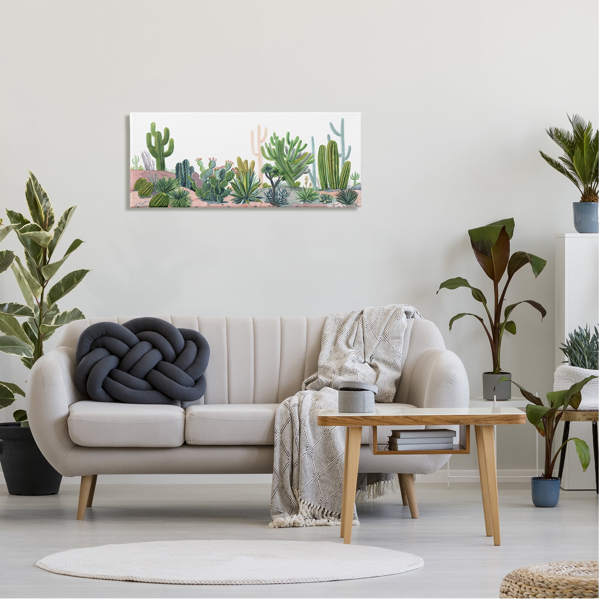 Stupell Varied Desert Vegetation Cacti Botanical & Floral Painting Gallery Wrapped Canvas Print Wall Art