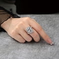 thumbnail image 5 of Kalapi Jewel 2 Ct Pear Cut Moissanite Engagement Ring for Women's - 14K White Gold Plated Wedding Jewelry - Bypass Halo Anniversary or Beautiful Proposal Occasion - Romantic Bridal Gift, 5 of 5