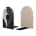thumbnail image 2 of Naloa Butterfly Angel Wings Art 2 Pcs Bookend Large Capacity Office Book Ends for Home Office Library School Study Decoration, 2 of 8