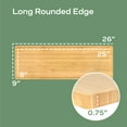 thumbnail image 4 of BambooMN Extra Long Rectangular Bamboo Serving Tray, Vanity Tray, Tea Serving, Appetizers, Snacks, Charcuterie Trays, 26" x 9" x 0.75" - 10 Pieces, 4 of 7