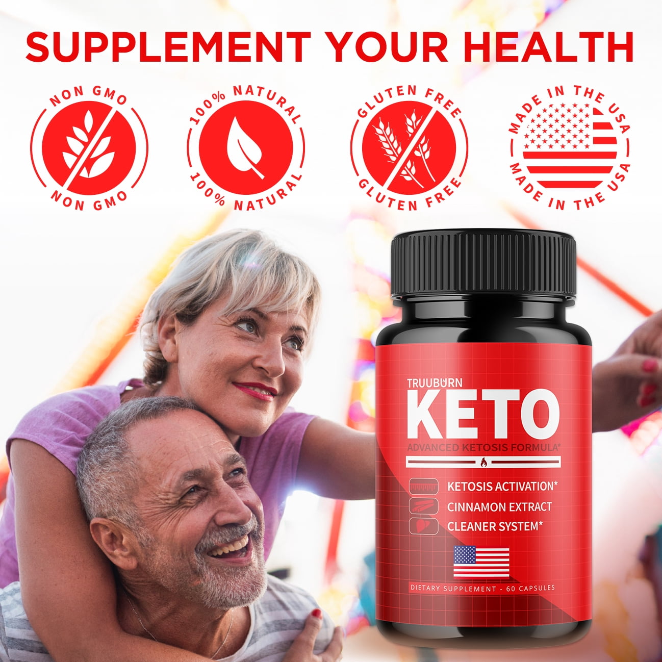 (2 Pack) Truuburn Keto Diet Pills with Truuburn Keto Advanced Formula True Burn Tablets for Appetite Control & Suppressants (120 Capsules)