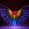 thumbnail image 1 of Fiudx Poncho con Alas Led, Diseño de Luces de Colores, Bajo Voltaje Seguro, Varilla Telescópica Opcional, Disfraz de Halloween, Fiesta de Navidad, Actuación Escénica, Tamaño 43 X 86 Pulgadas, 1 of 6