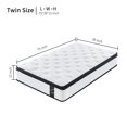 thumbnail image 2 of Queen Size Mattress Twin Size 12 Inch 7-Zoned Cool Memory Foam Individual Pocket Spring Hybrid Mattress,Memory Foam Mattress, 2 of 10
