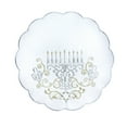thumbnail image 4 of STP GOODS Hanukkah Menorah Fabric Placemat Set of 2 Pcs 15" (38 cm) Embroidered Round Placemats for Dining Table Machine Washable Doily Table Place Mat, Silver and Gold, 4 of 12