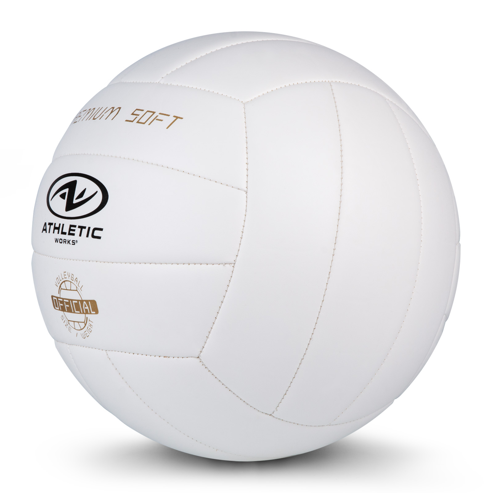 Athletic Works Size 5 Premium Soft Volleyball, White