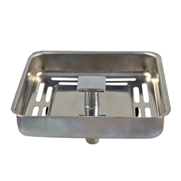 Colador de cocina, tapón de acero inoxidable, colador de cocina, colador cuadrado, colador con malla de bloqueo, tapón colador