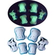 thumbnail image 3 of maskred Luminous Kid Skating Safety Protective Gear Pad Wrist Elbow Knee Sky Blue 1Set, 3 of 6