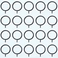 thumbnail image 1 of 20Pcs Iron Curtain Rings with Eyelet for Curtain Panels, 1.5 Inch Clothes Rings Apply to Curtain Rod, Electrophoresis Black, 1 of 5