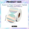 thumbnail image 2 of 400 Pcs Holographic Circle Thermal Sticker 1.9" Round Direct Thermal Labels Self-Adhesive Dot Thermal Printer Stickers Printable Rainbow Glitter Thermal Label DIY, 2 of 7