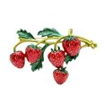 thumbnail image 1 of Broche de Fraise en Émail, 1 of 3