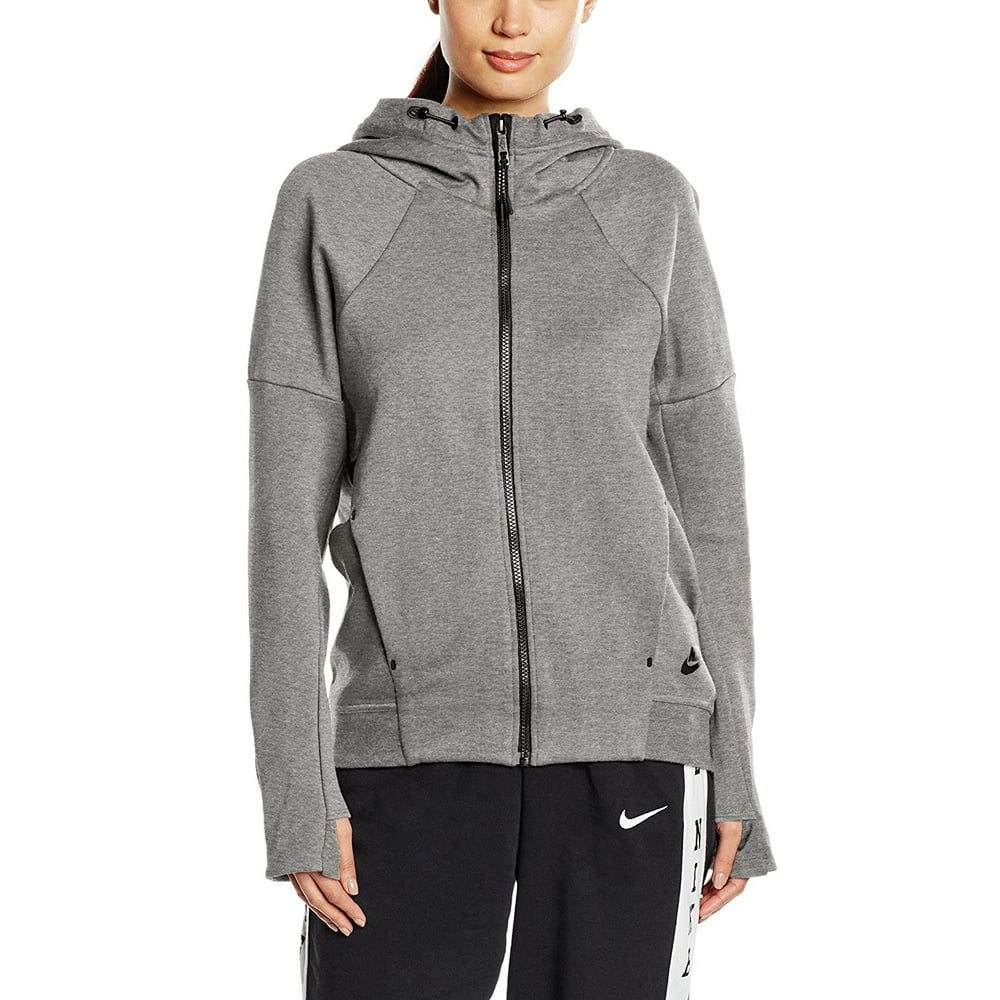 Nike - Nike Women's Sportswear Tech Fleece Full Zip Hoodie-Carbon ...