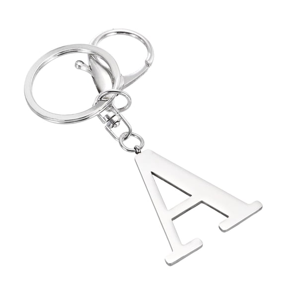Uxcell Initial Letter Keychain - Metal Alphabet Pendant Women Girls Gift [Letter A]