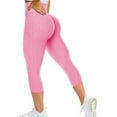 thumbnail image 1 of ZECATLWomen's High Waist Yoga Pants Tummy Control Slimming Textured Booty Leggings Running Workout Ruched Butt Lift Pants, 1 of 6
