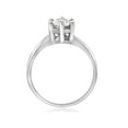 thumbnail image 3 of 3/4 ct Twist Solitaire Diamond Engagement Ring 14K White Gold, 3 of 4