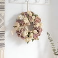 thumbnail image 5 of Vintage Fall Flower Wreath 19.69Inch Artificial Peony Hydrangea Wreath For Autumn Front Door And Home Decor, 5 of 6