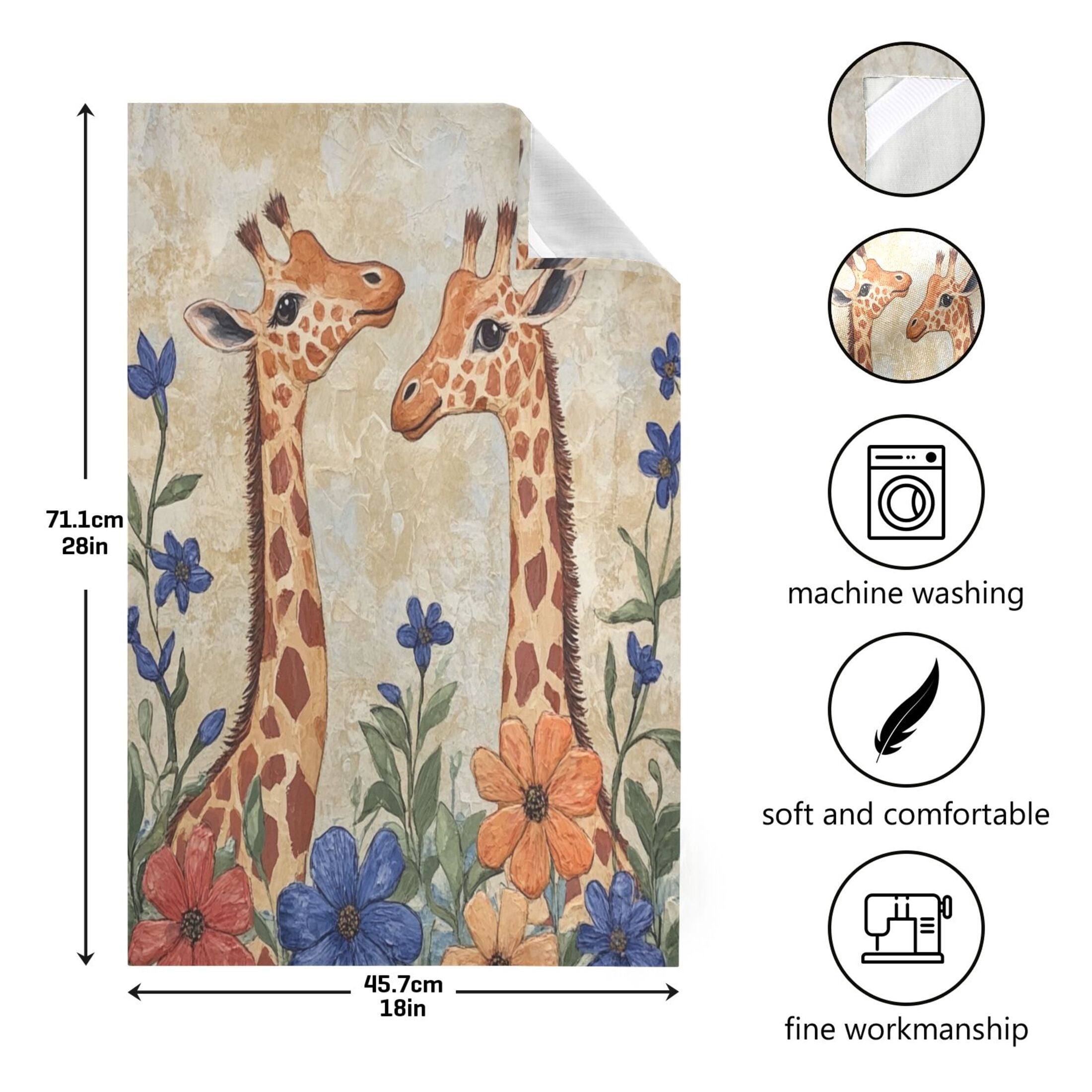Kitchen Towel 28x18 Inches x6，Plate Towel, Decorative Towel, Napkin, Tea Towel Tea Towels For Kitchen Dish Cloths & Dish Towels Two Giraffes