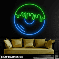 thumbnail image 2 of Craftnamesign Melting Record Neon Sign, Music Room Wall Decor, Bedroom Wall Art, 2 of 4