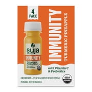 Suja Organic Immunity Turmeric Pineapple Wellness Shots, 1.7 fl oz Bottle, 4-Pack