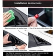 thumbnail image 5 of Furulu Hatchback Rear Side Vent Window Louver Cover Black+Red For 2016-2021 Honda Civic, 5 of 5