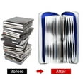 thumbnail image 6 of (4 pack) 80 Capacity CD Case,Portable DVD Blue Hard Plastic Holder Organizer, 6 of 8