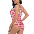 thumbnail image 4 of Goofa pink ribbon bows Pattern Women's One Piece Swimsuits Tummy Control Bathing Suits Asymmetric One Shoulder Swimwear-XX-Large, 4 of 6