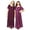Dark Berry Animal, variant on Plus Size 2-Pack Long Silky Gown