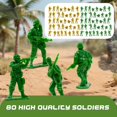 thumbnail image 2 of Set de juego Army Men AuntyFey, 105 unidades, con tanque, avión y 80 soldados, 2 of 8