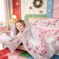 thumbnail image 4 of Manfei Modern Animals 7pcs Queen Bedding,Happy Christmas Bedding Comforter Set Queen,Pink Reversible, 4 of 7