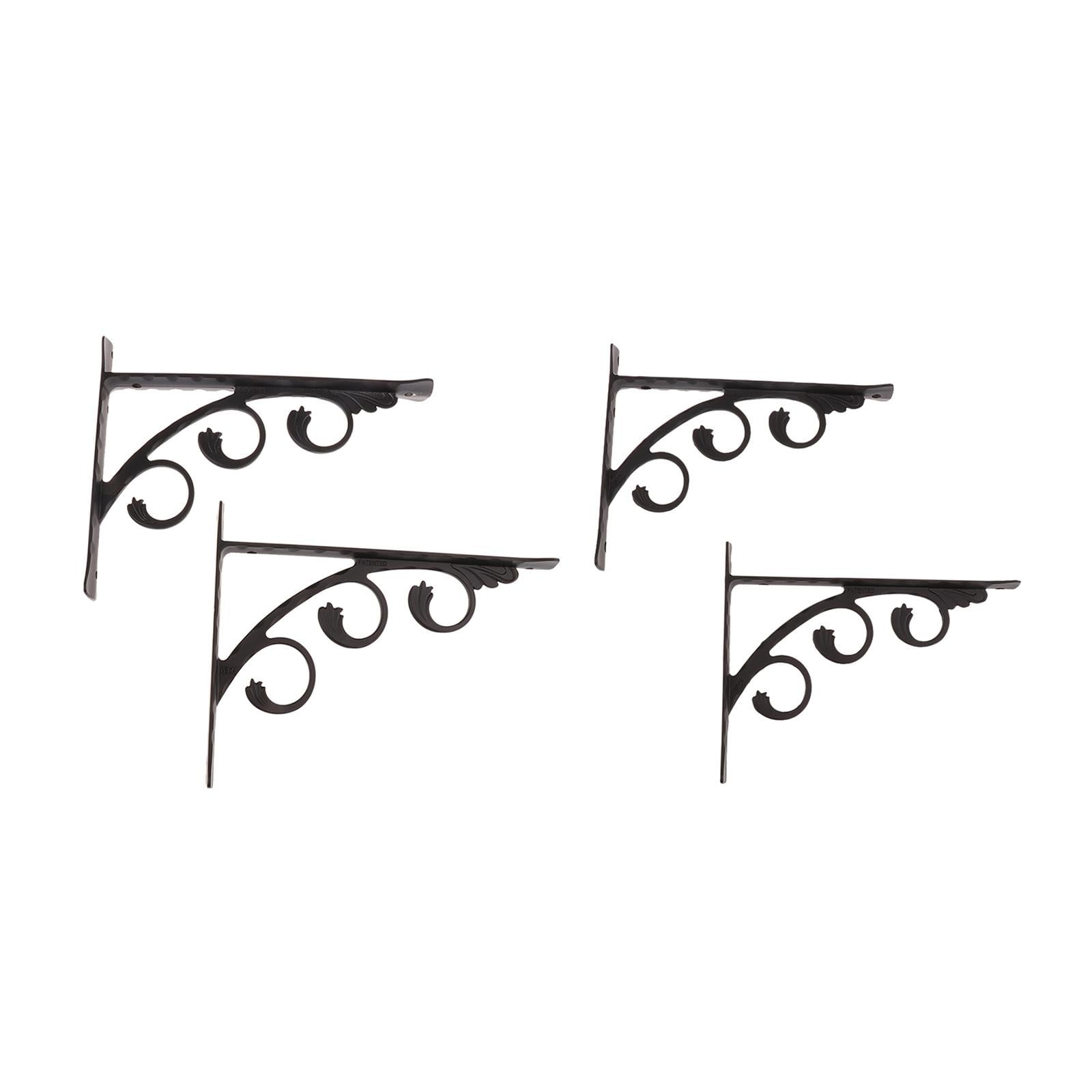 4x European Shaped Metal Shelf Bracket Wall Hanging Bracket