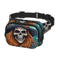 thumbnail image 2 of Easygdp Cartoon Pumpkin Skull Fanny Packs para Mujeres y Hombres, Bolsa de Cinturón, Bolsos de Cruz para Trabajo/Correr/Senderismo, 2 of 9