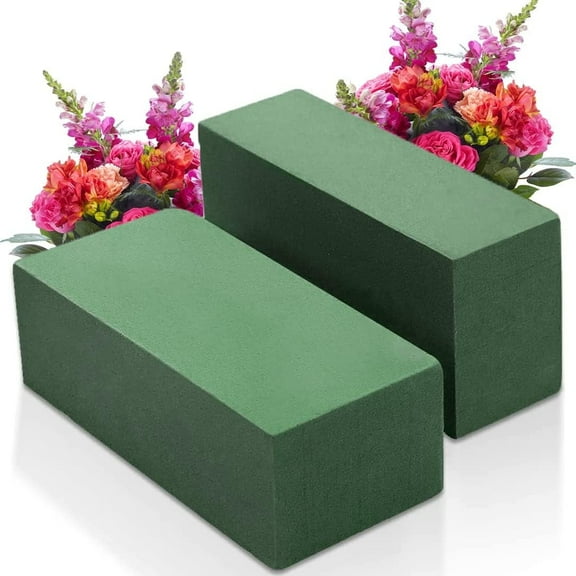 Floral Foam, 9 * 2.6 * 4.3''inches Dry & Wet Floral Foam Blocks,Foam,Green Florist Flower Styrofoam for Flower Arrangements,Green Foam Blocks for Wedding Decoration,Green
