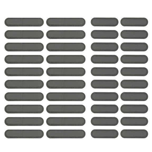 Uxcell Phone Dustproof Net Sticker, Phone Speaker Anti Dust Protector Cover Speaker Mesh Sticker 0.87"x0.2"/0.63"x0.2" Black 40Pcs