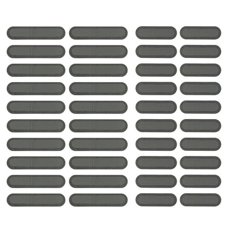 Uxcell Phone Dustproof Net Sticker Phone Speaker Anti Dust Protector Cover Speaker Mesh Sticker 0.87 x0.2 /0.63 x0.2 Black 40Pcs