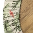 thumbnail image 5 of Ambesonne Leaf Fitted Round Tablecloth, Hawaiian Aloha Hibiscus, 45"- 56" Diameter, Peach Salmon Green, 5 of 5