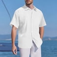 thumbnail image 1 of pstuiky camisetas de hombre, Blusa informal de manga corta con cuello vuelto y color liso para hombre camisetas de hombre l, 1 of 5