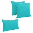 thumbnail image 2 of Blazing Needles Coussins Décoratifs en Polyester Filé pour Intérieur/extérieur (Ensemble de 3) - Bleu Aqua, 2 of 4