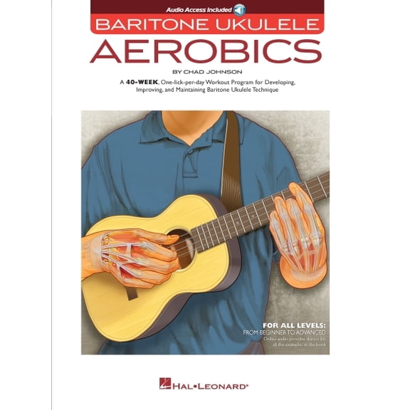 Baritone Ukulele Aerobics Chad Johnson 40-Week Workout Program for All Levels Strumming Fingerstyle and Technique Exerci, (Paperback)