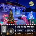 thumbnail image 2 of Guirnalda de luces navideñas Heceltt, 50 m, 1600 LED, azul y blanco, 2 of 6