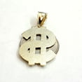 thumbnail image 6 of New 10k yellow gold dollar sign diamond cut unisex lucky pendant charm gift 3.4g, 6 of 12