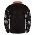 thumbnail image 3 of SERTG Christmas Tops Men's Half Zip Christmas Fashion Cute Print Pullover Front Pockets Stand Collar Long Sleeve Hoodless Sweatshirt Casual Holiday Gifts(Black,XL), 3 of 3