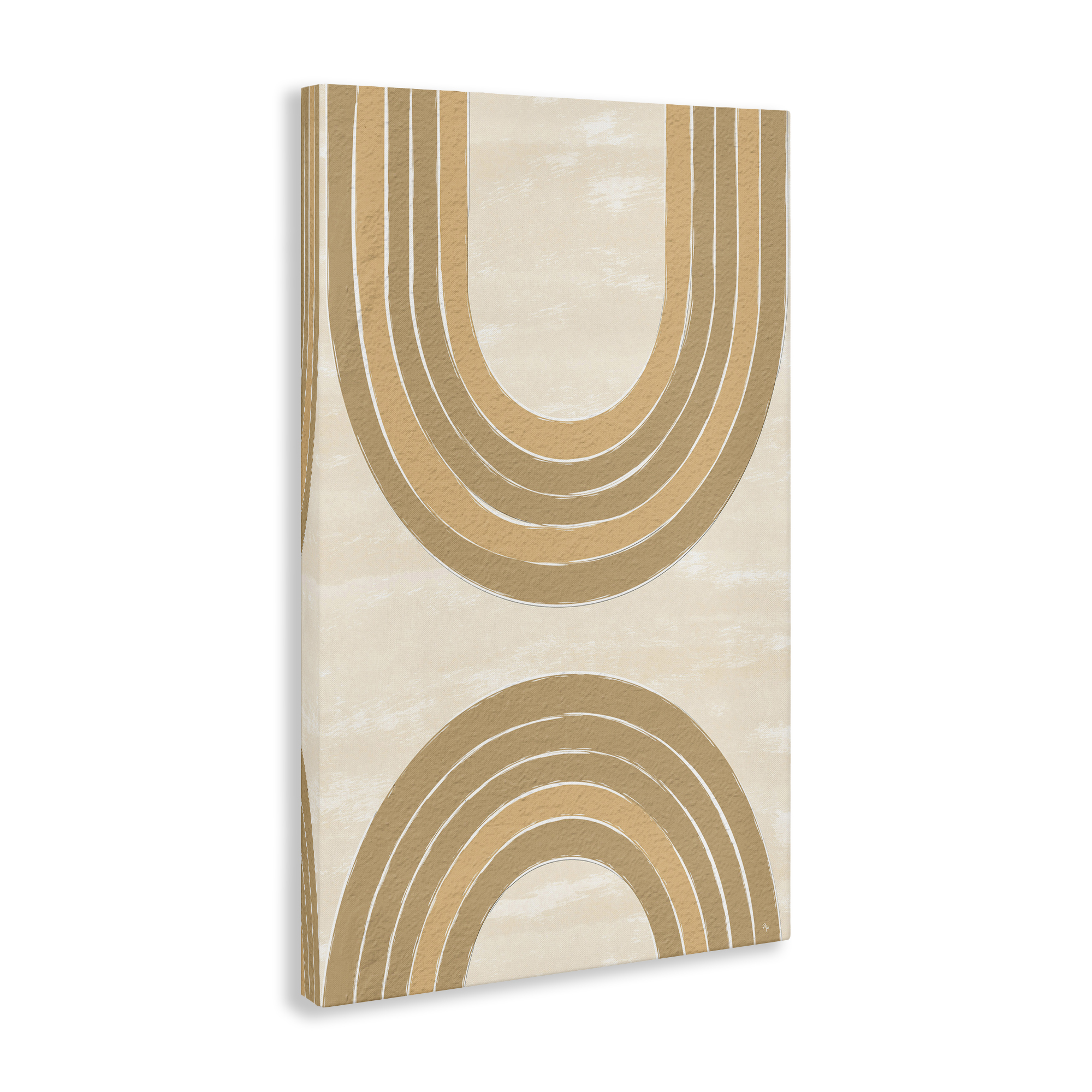 Stupell Industries Neutral Rainbow Arches Abstract Painting Gallery Wrapped Canvas Art Print Wall Art, 20 x 30
