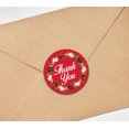 thumbnail image 4 of Darling Souvenir 45 Pcs Floral Wreath Round Thank You Red Stickers Envelope Seals-1.6 Inches, 4 of 4