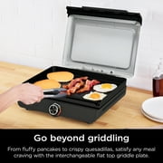 Ninja Sizzle 6-Serving Electric Indoor Griddle, Nonstick Flat Plate, GR100GDL, Black