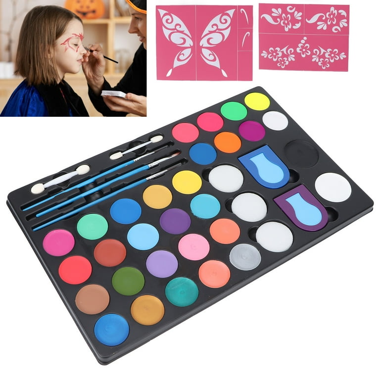 20 Colors Professional Face Body Paint Kit,Oil Face&Body Paint  Kit,Including 20 Colors Face Paint/Paint Stick/Brushes/Special Effects  Sticker/Fake