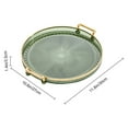 thumbnail image 6 of ZenCart Acrylic Serving Tray Round Serving Platter with Handles Coffee Table Decor Dish Dessert Tray for Cutlery Kitchen Countertop, 6 of 7