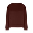 thumbnail image 4 of ShomPort Women's Oversized Crew Neck Sweatshirt Fall Casual Solid Color Long Sleeve Sweatshirt Pullover Tops, 4 of 8