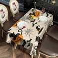 thumbnail image 2 of Halloween Black Cats and Pumpkins Rectangle Tablecloth 60"x120",Waterproof Polyester Rectangle Table Cloth, Wipeable Spillproof Polyester Tablecloth for Dining, Camping, Indoor and Outdoor, 2 of 6