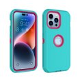 thumbnail image 2 of EBIZCITY Case for iPhone 14, 14 Pro, 14 Plus, 14 Pro Max, Case Cover for iPhone 14, 14 Pro, 14 Plus, 14 Pro Max, Shockproof Heavy Duty Hard Plastic & Rubber Rugged Bumper 3-in-1 Case Cover - Mint, 2 of 6